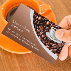 Cartão de visita de Beans de café