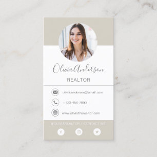 Cartão de visita de Beige Terracotta