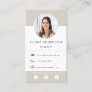 Cartão de visita de Beige Terracotta