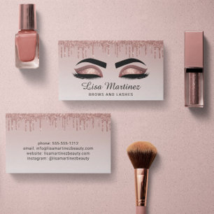 Cartão de visita de Beleza da Lash com Lash Doura