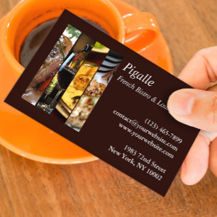 Cartão de visita de Bistro Francês