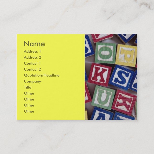 Cartão de visita de blocos componentes (Frente)