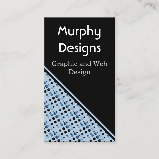 Cartão de visita de Bolhas Retroativas, Azul Claro (Frente)