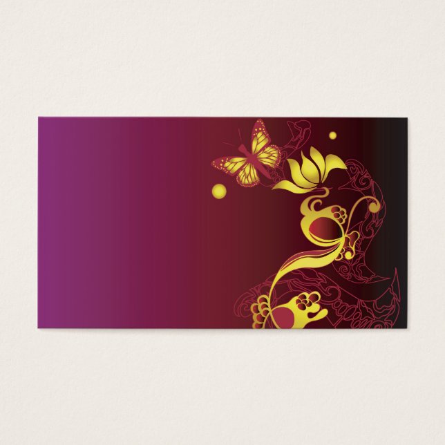 Cartão de visita de borboleta (Frente)