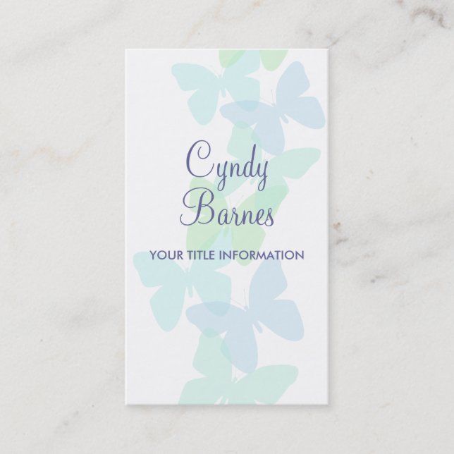 Cartão de visita de borboletas (Frente)