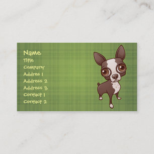 Cartão de visita de Boston Terrier