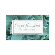 Cartão de visita de Botânica de Folha Verde