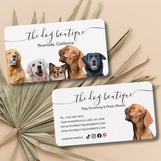 Cartão de visita de Boutique de Cães (Dog grooming business card)