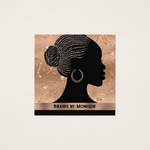 Cartão de visita de Braider Afro-Hair Afro America