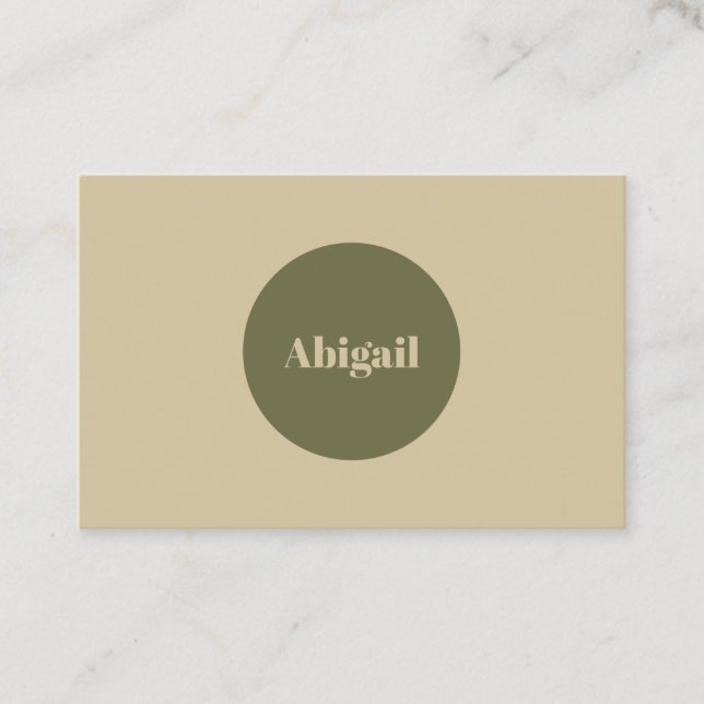 Cartão de visita de Branch Ovale Moderno (Frente)