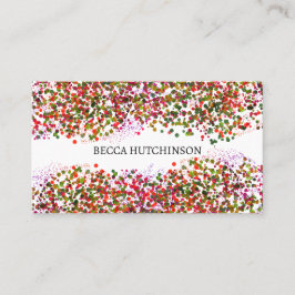Cartão de visita de brilho de Confetti