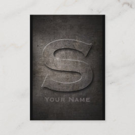 Cartão de visita de Bronze de Metal Monograma S