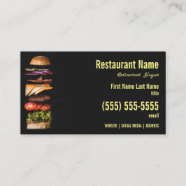 Cartão de visita de Burger