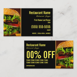 Cartão de visita de Burger