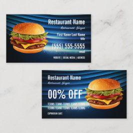 Cartão de visita de Burger