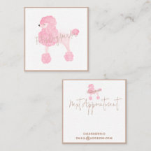 Cartão de visita de Cachorro Rosa