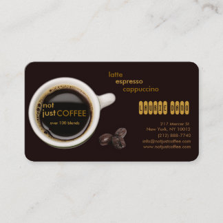 cartão de visita de café