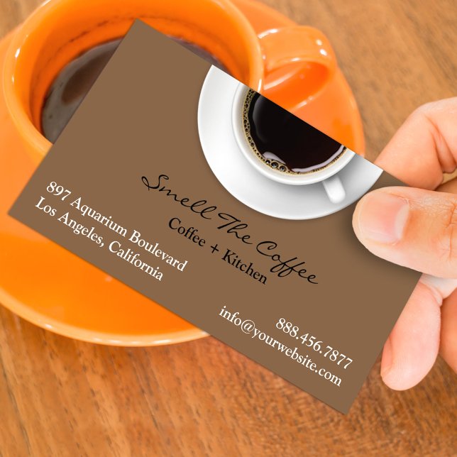 Cartão de visita de café (Criador carregado)