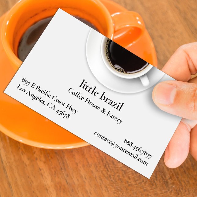 Cartão de visita de café (Criador carregado)