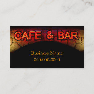 Cartão de visita de café e Bar