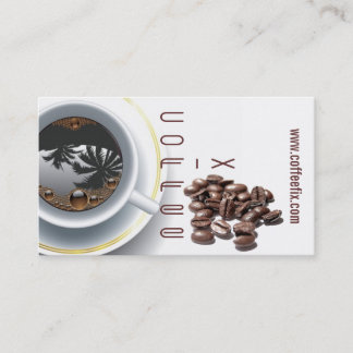 cartão de visita de café e feijão