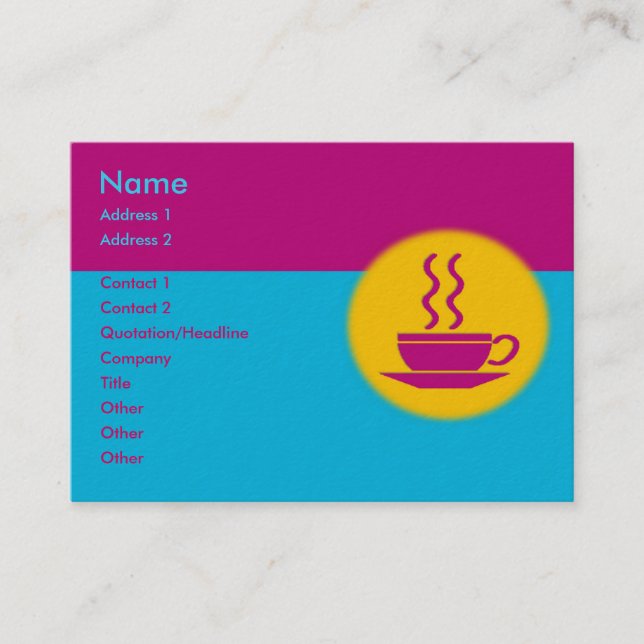 Cartão de visita de café quente (Frente)