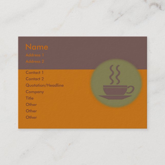 Cartão de visita de café quente (Frente)
