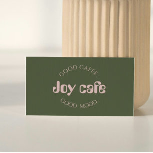 Cartão de Visita de Cafeteria Moderna Marca de C