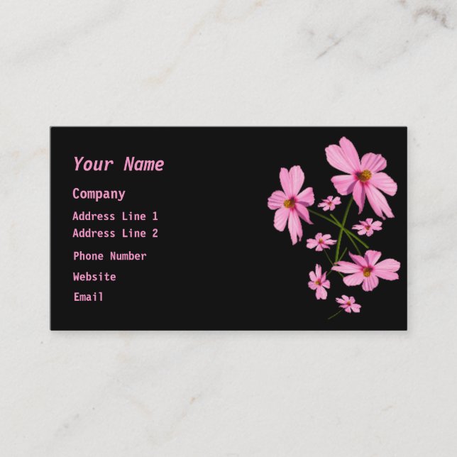 Cartão de visita de CAÍDA do COSMOS (Frente)