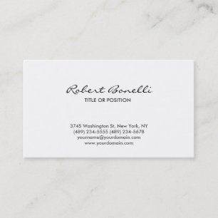 Cartão de visita de Caligrafia Simples de Script S
