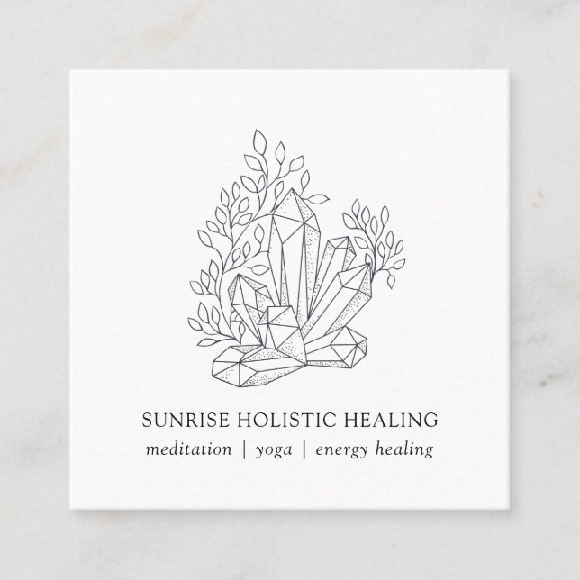 Cartão de visita de calor com energia cristalina (Frente)