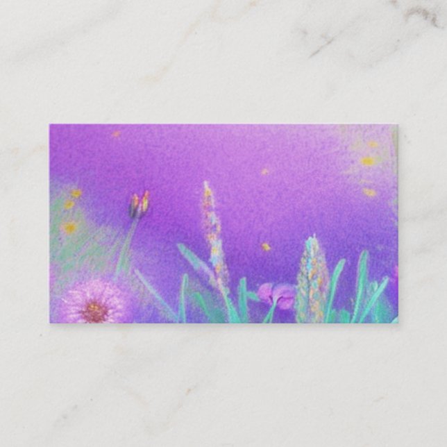 Cartão de visita de campo da Flor Roxa (Frente)