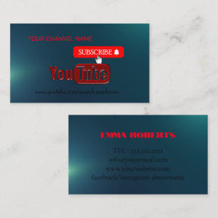 Cartão de Visita de Canal do Youtube, Youtuber