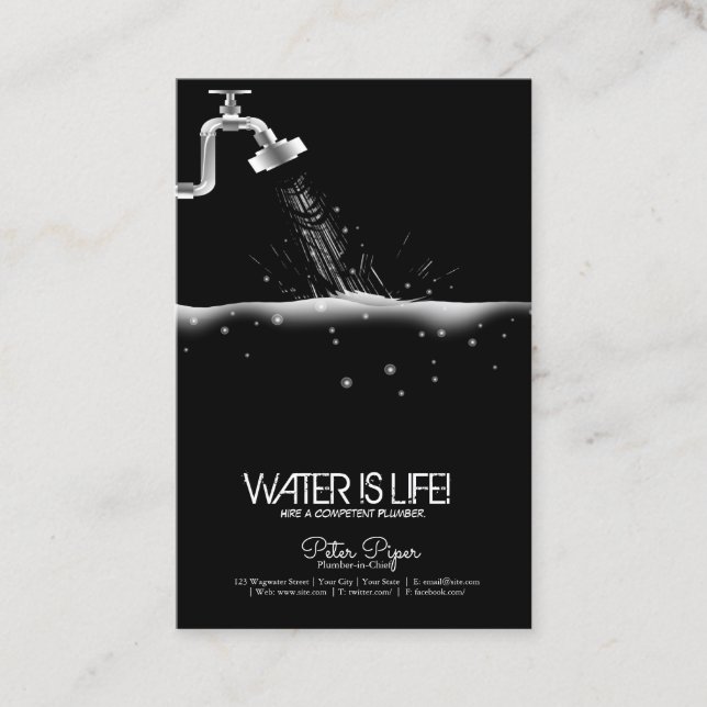 Cartão de visita de canalizador (Frente)