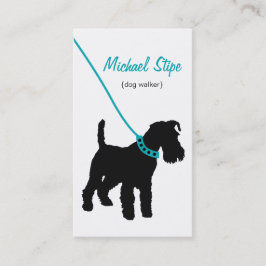 Cartão de visita de Cão Walker (teal)