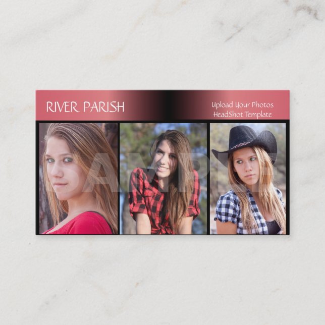 Cartão de visita de Captura de Cabeça de Modelos e (Frente)