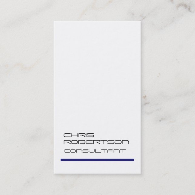 Cartão de visita de Caractere Atrativo Azul White  (Frente)