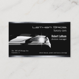 cartão de visita de carro de luxo preto elegante