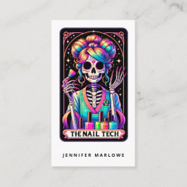 Cartão de visita de Cartão Tarot Tech Nail