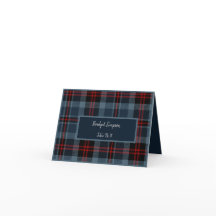 cartão de visita de casamento do país escocês azul