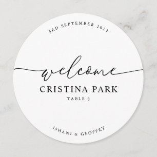 Cartão de Visita De Casamento Minimalista Arredond