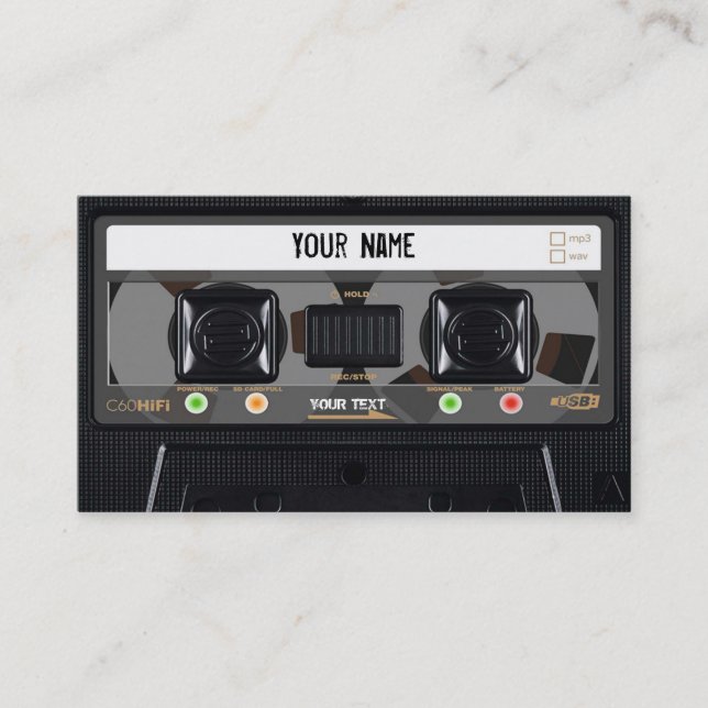 Cartão de visita de Cassete (Frente)