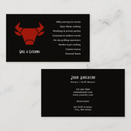 Cartão de Visita de Catering com Logotipo Vintage