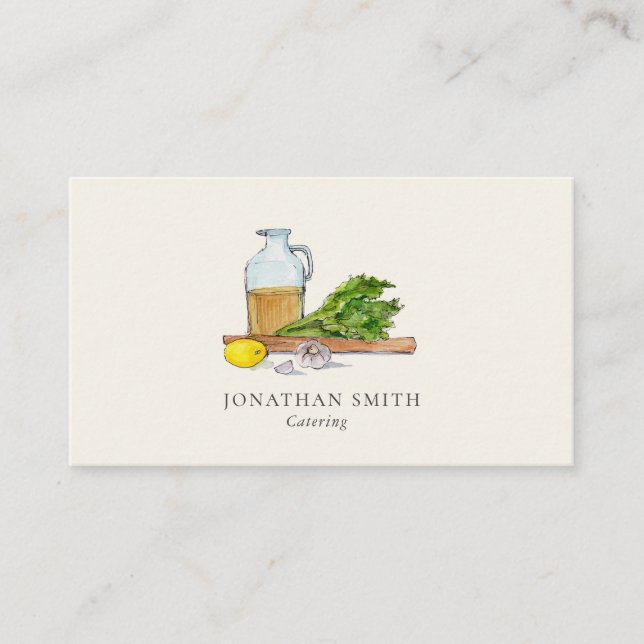 Cartão de visita de catering de comida fresca (Frente)