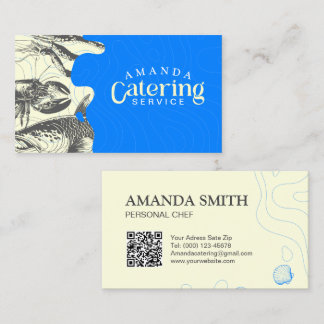 Cartão de visita de catering personalizado para ma