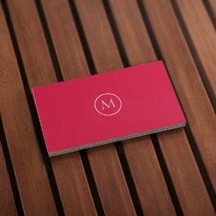 Cartão de visita de Cerise de Código Qr do Monogra