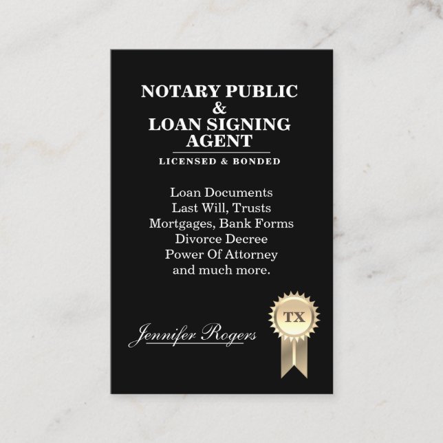 Cartão de visita de certificação de aparência de c (Frente)