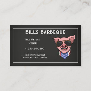 Cartão de visita de Chalkboard Barbecue