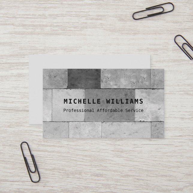 Cartão de visita de chão e de martelo profissionai (Frente/Verso In Situ)