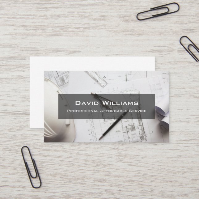 Cartão de visita de chão e de martelo profissionai (Frente/Verso In Situ)